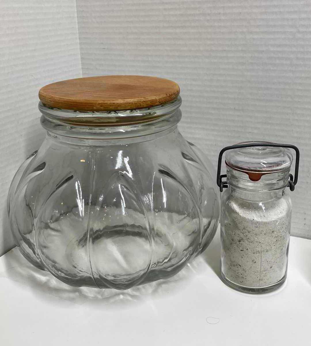 Photo 3 of CLEAR GLASS JARS-VARIOUS STYLES & DESIGNS