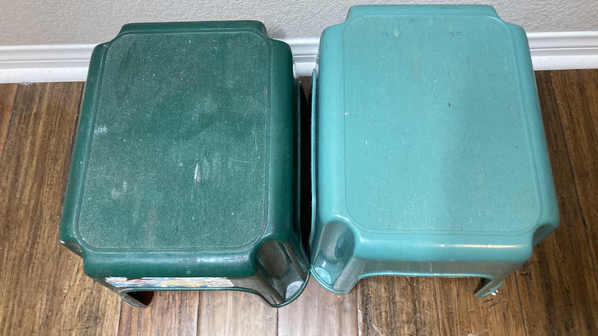 Photo 3 of RUBBERMAID GREEN STEP STOOLS (2) 15” X 13” H9.5”