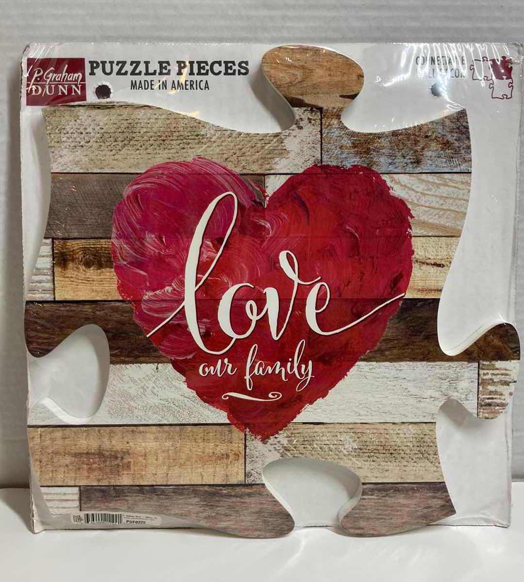 Photo 2 of NEW P. GRAHAM DUNN RUSTIC HANGING PUZZLE PIECE (2) 12.25” X 12.25”