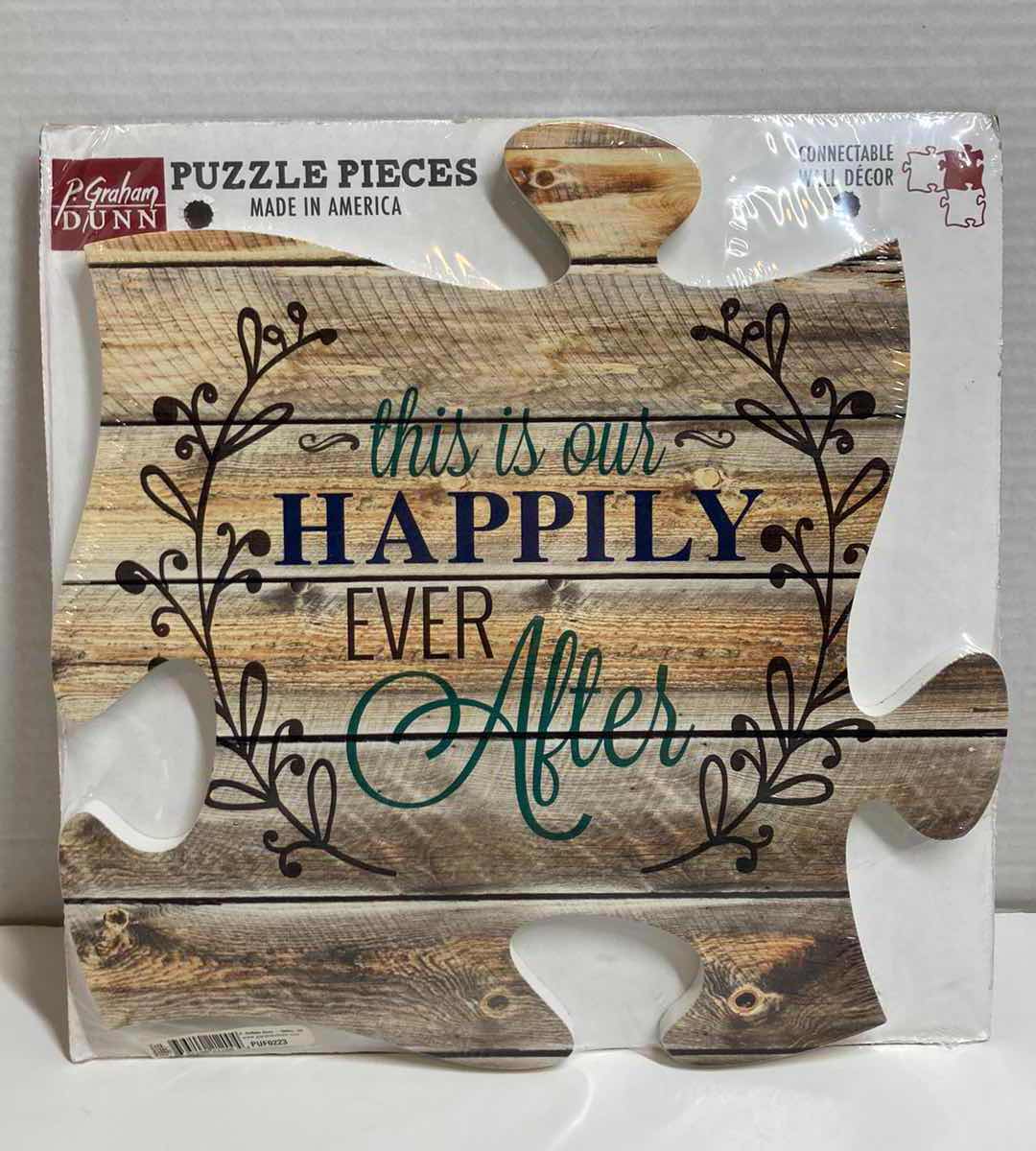 Photo 3 of NEW P. GRAHAM DUNN RUSTIC HANGING PUZZLE PIECE (2) 12.25” X 12.25”