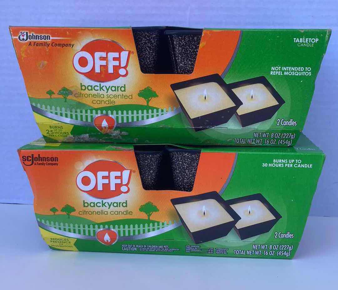 Photo 1 of NEW OFF! BACKYARD CITRONELLA CANDLES 2PACK 16OZ  (2)