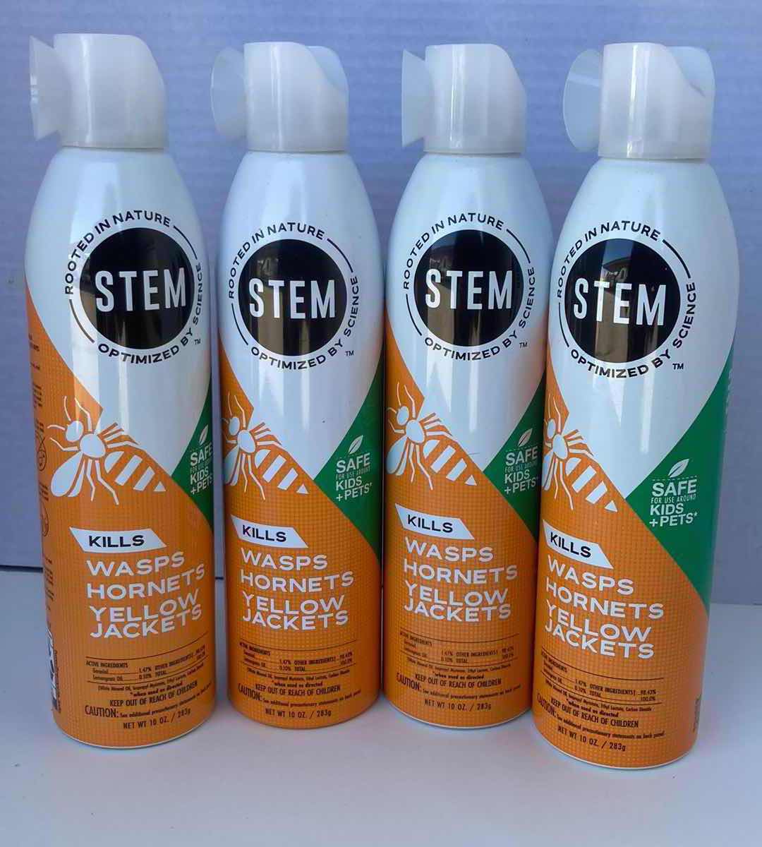 Photo 1 of NEW STEM KILLS WASP, HORNET, YELLOW JACKET PESTICIDE SPRAY 10OZ (4)