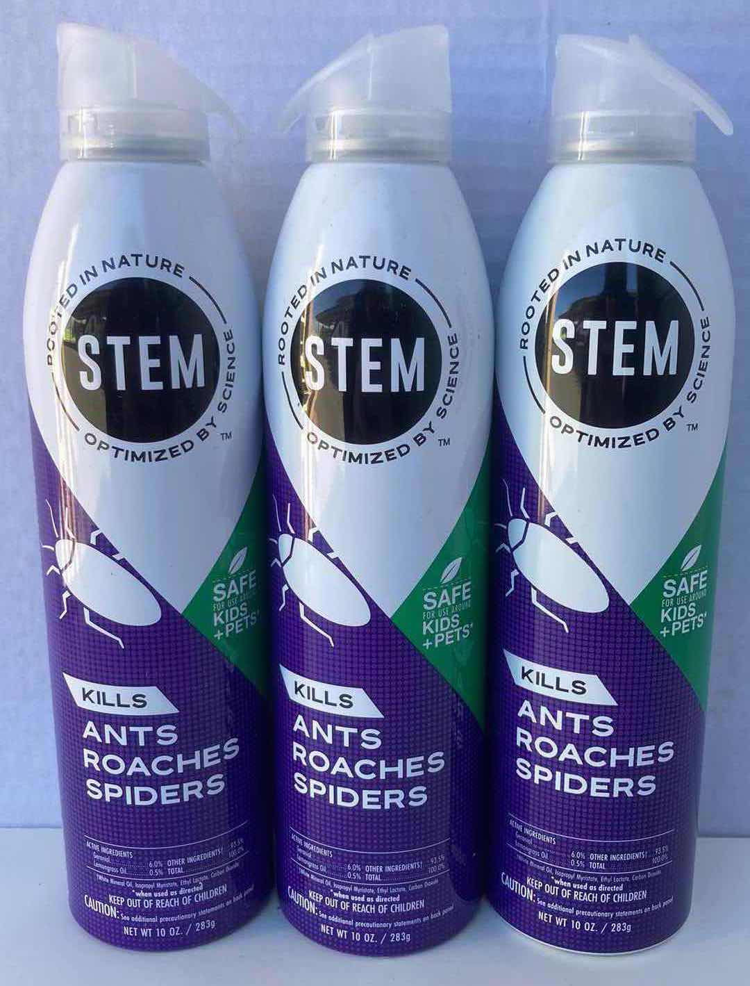 Photo 1 of NEW STEM KILLS ANTS, ROACHES, SPIDERS PESTICIDE SPRAY 10OZ (3)