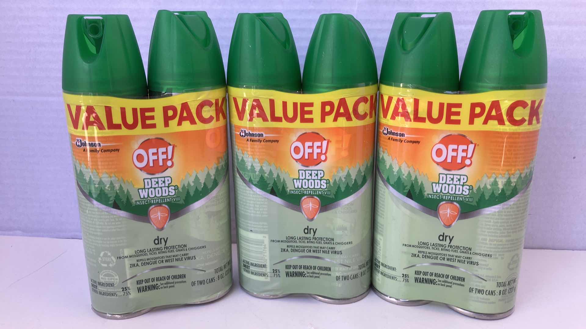 Photo 1 of NEW OFF! DEEP WOODS INSECT REPELLENT SPRAY 2PACK 8OZ (3)