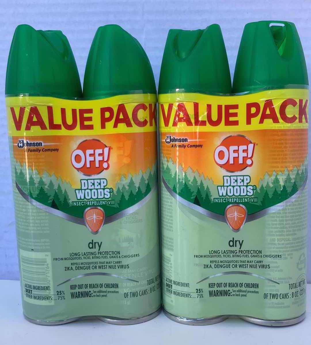 Photo 1 of NEW OFF! DEEP WOODS INSECT REPELLENT SPRAY 2PACK 8OZ (2)