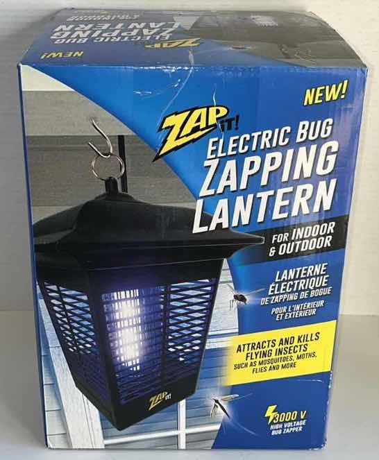 Photo 1 of NEW ZAP IT! ELECTRIC BUG ZAPPING LANTERN INDOOR/OUTDOOR, 3000v