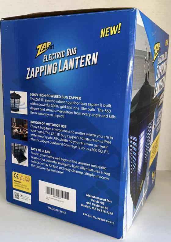 Photo 3 of NEW ZAP IT! ELECTRIC BUG ZAPPING LANTERN INDOOR/OUTDOOR, 3000v