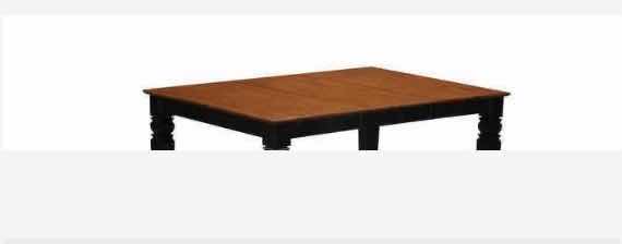 Photo 1 of NEW EAST WEST FURNITURE WESTON BLACK & CHERRY WOOD FINISH RECTANGLE DINING TABLE TOP ONLY W 18” BUTTERFLY LEAF MODEL WET-BCH-T 60” X 42”