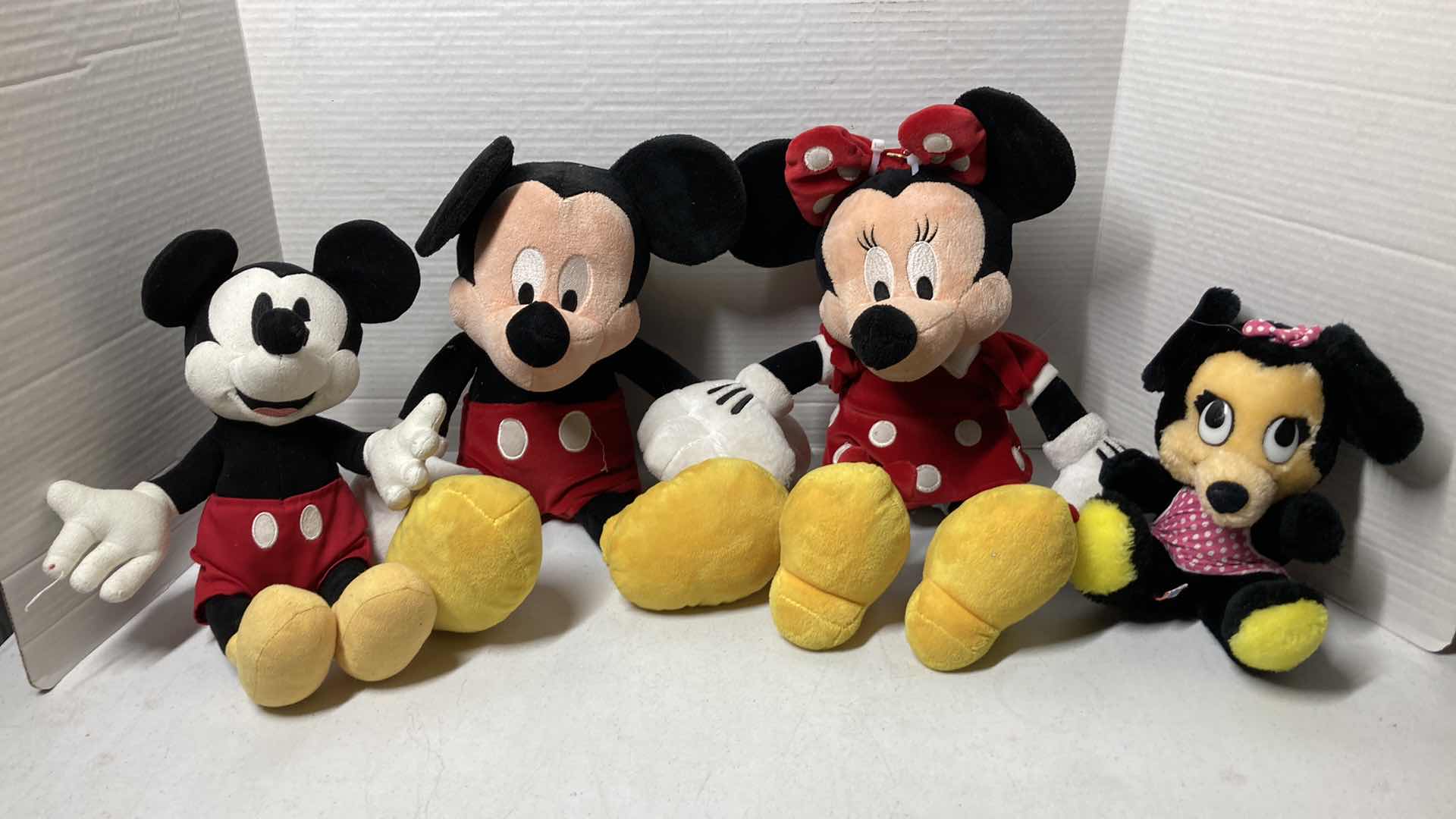 Photo 1 of DISNEY MICKEY MOUSE & MINNIE MOUSE PLUSHIES/STUFFED CHARACTERS (4)