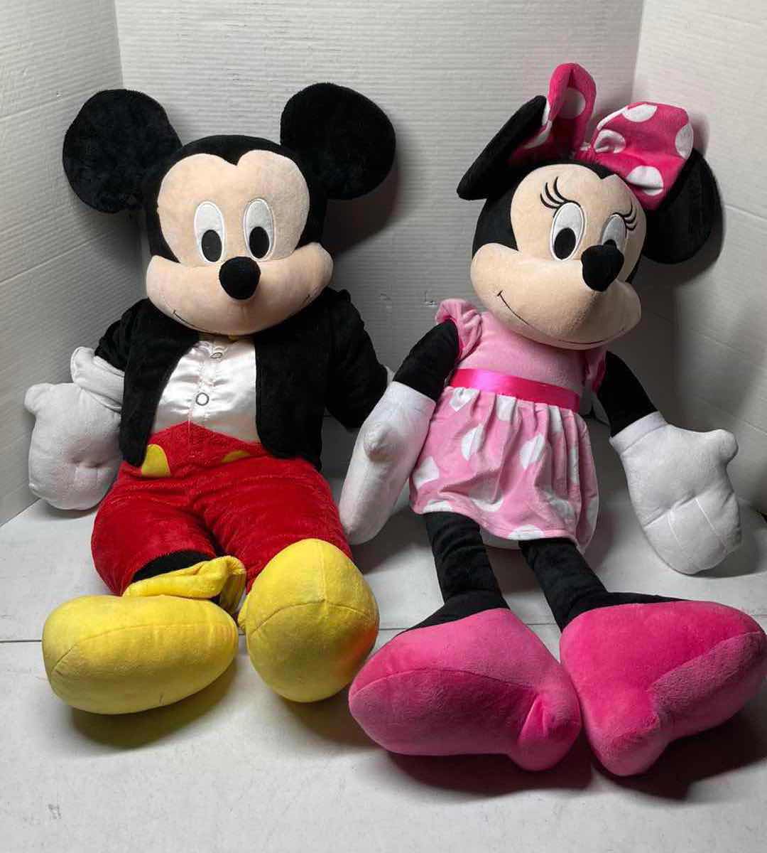 Photo 1 of DISNEY MICKEY MOUSE & MINNIE MOUSE PLUSHIES/STUFFED CHARACTERS (2) H30”