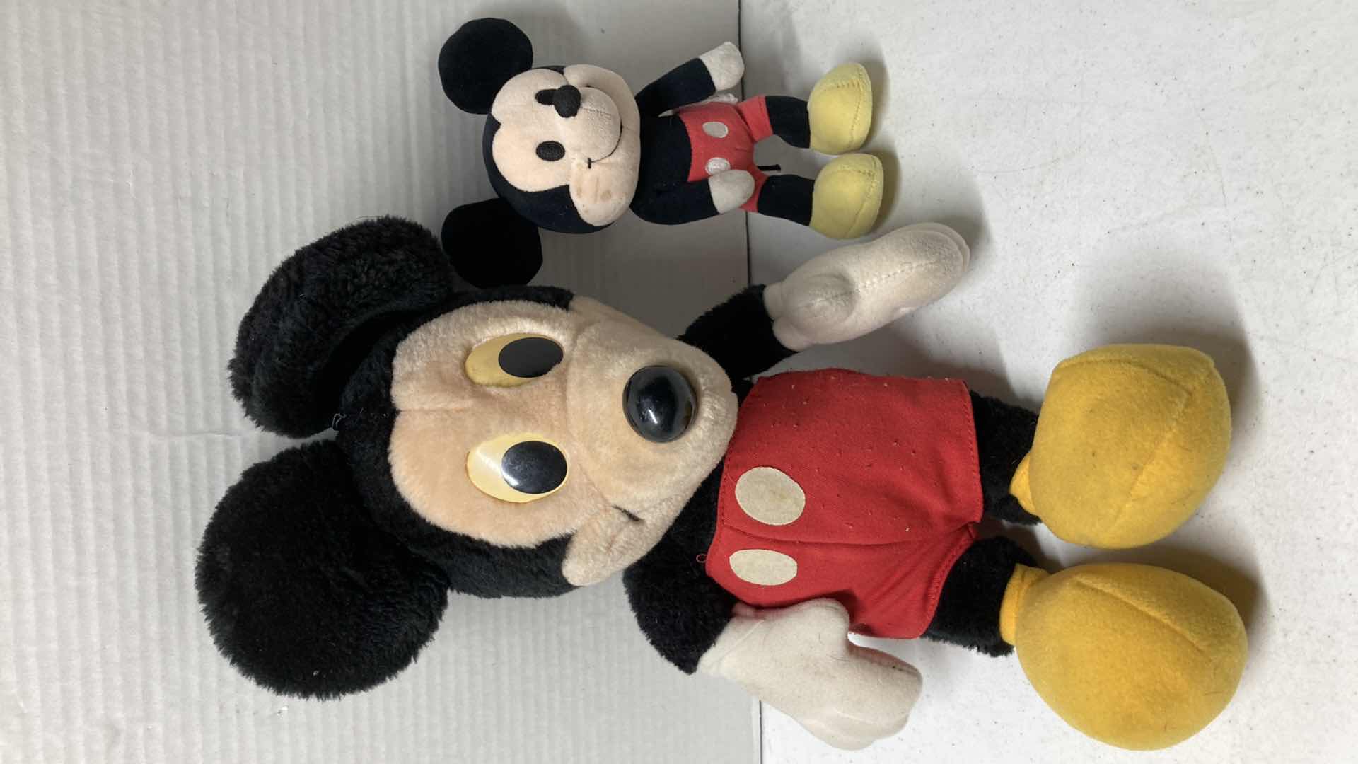 Photo 1 of DISNEY VINTAGE MICKEY MOUSE STUFFED CHARACTERS (2) H12” & H7”