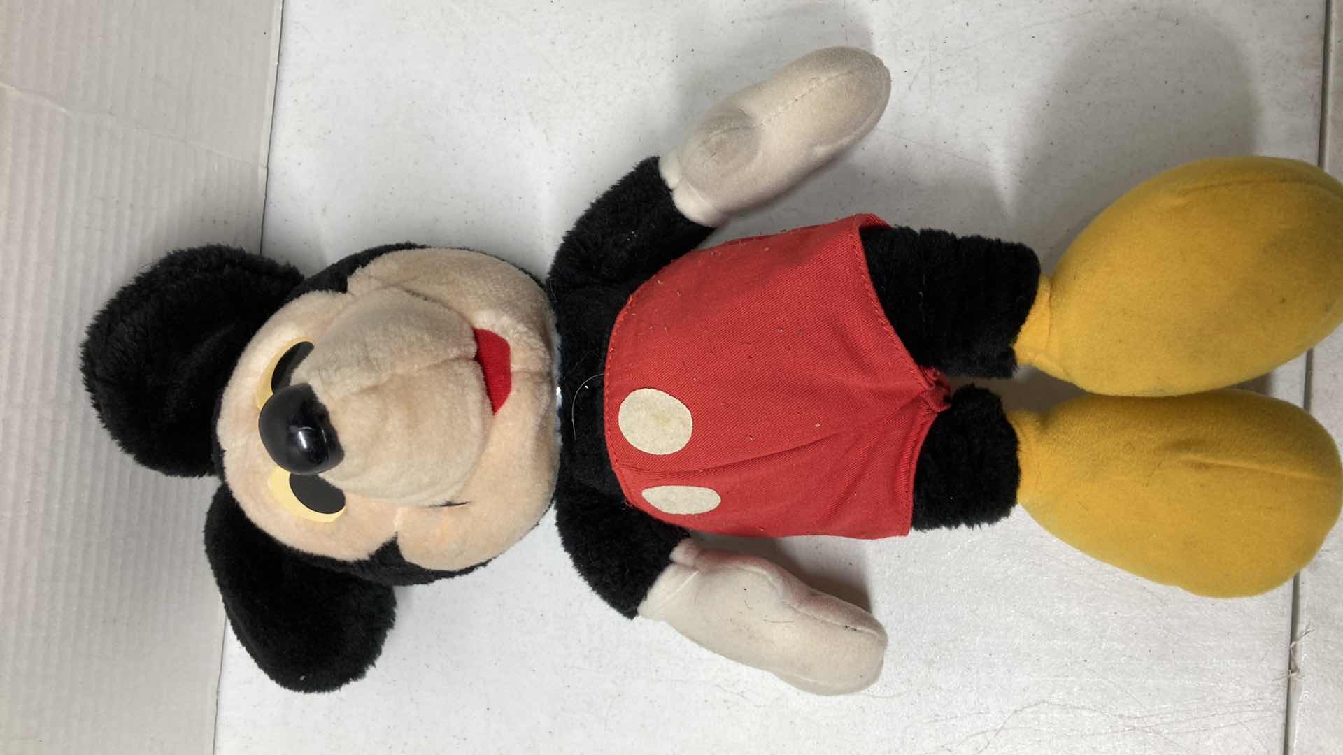 Photo 2 of DISNEY VINTAGE MICKEY MOUSE STUFFED CHARACTERS (2) H12” & H7”