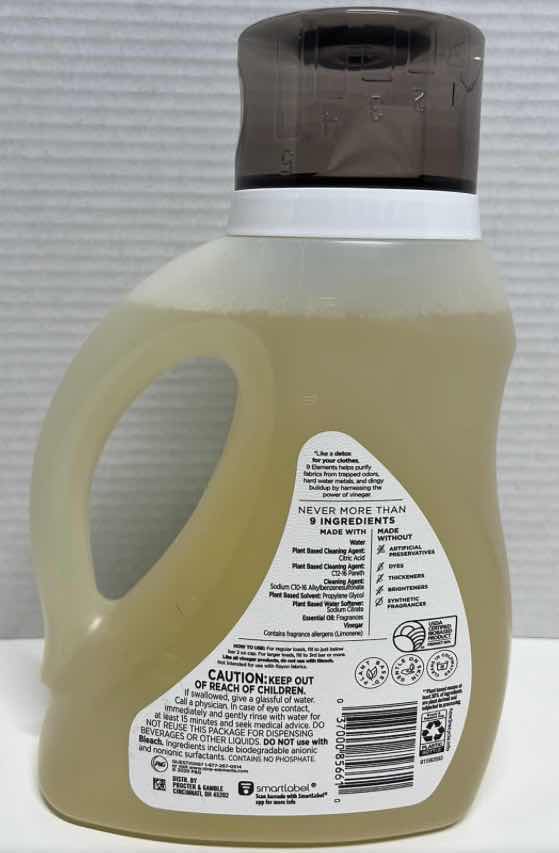 Photo 3 of NEW 9 ELEMENTS EUCALYPTUS SCENTED LAUNDRY DETERGENT, 46 OZ (CASE OF 6)