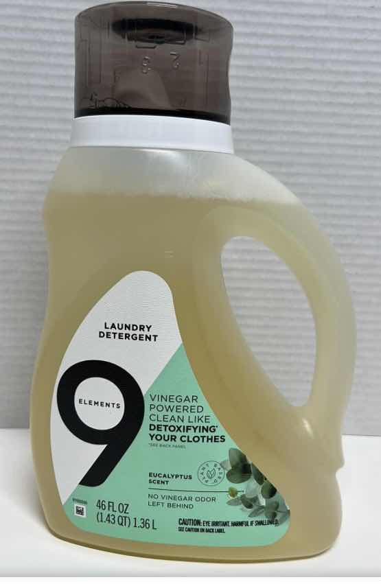 Photo 2 of NEW 9 ELEMENTS EUCALYPTUS SCENTED LAUNDRY DETERGENT, 46 OZ (CASE OF 6)