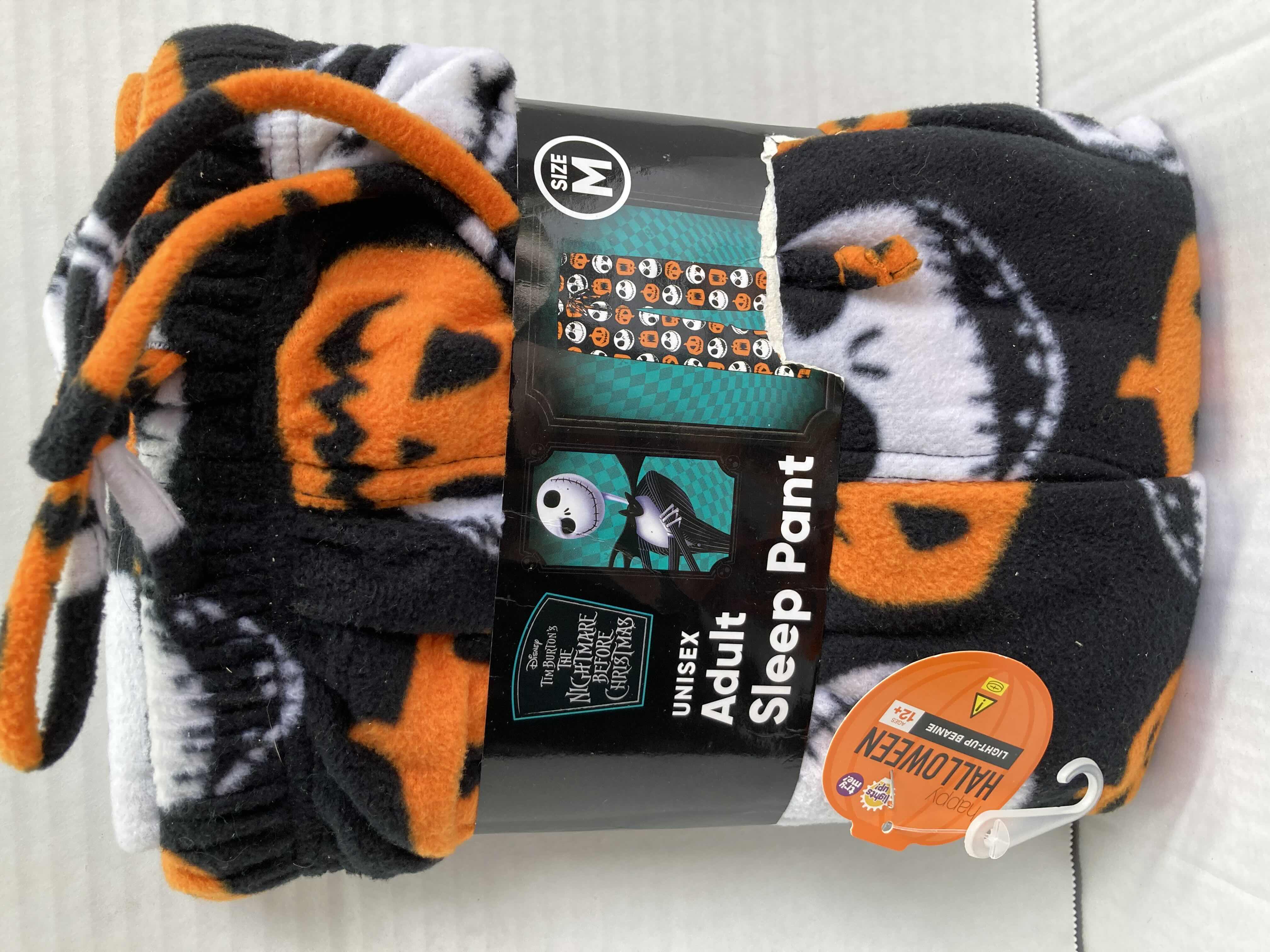 Photo 2 of NEW HAPPY HALLOWEEN PAJAMA PANTS, LIGHT-UP BEANIE & SOCK SET