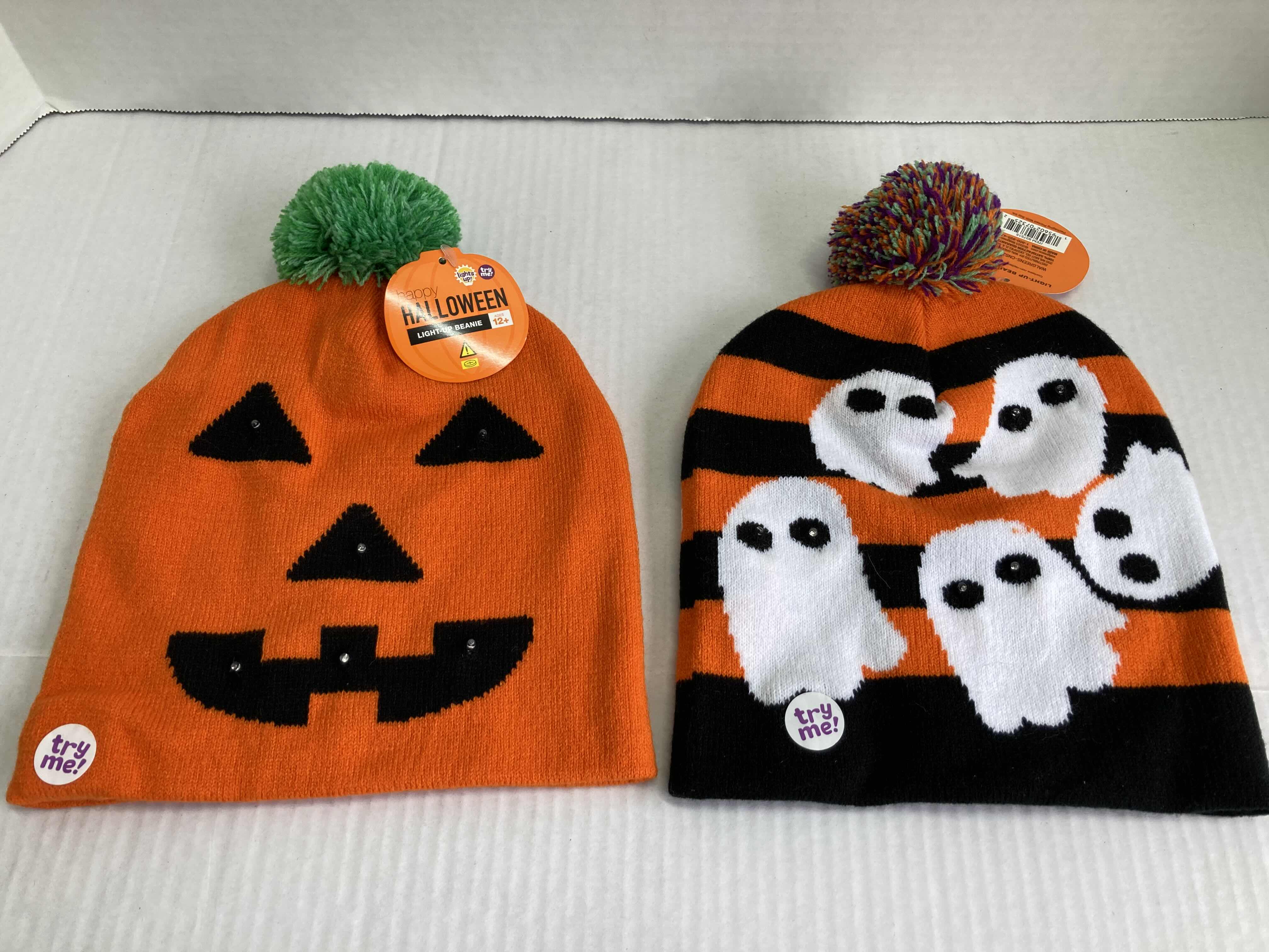 Photo 4 of NEW HAPPY HALLOWEEN PAJAMA PANTS, LIGHT-UP BEANIE & SOCK SET