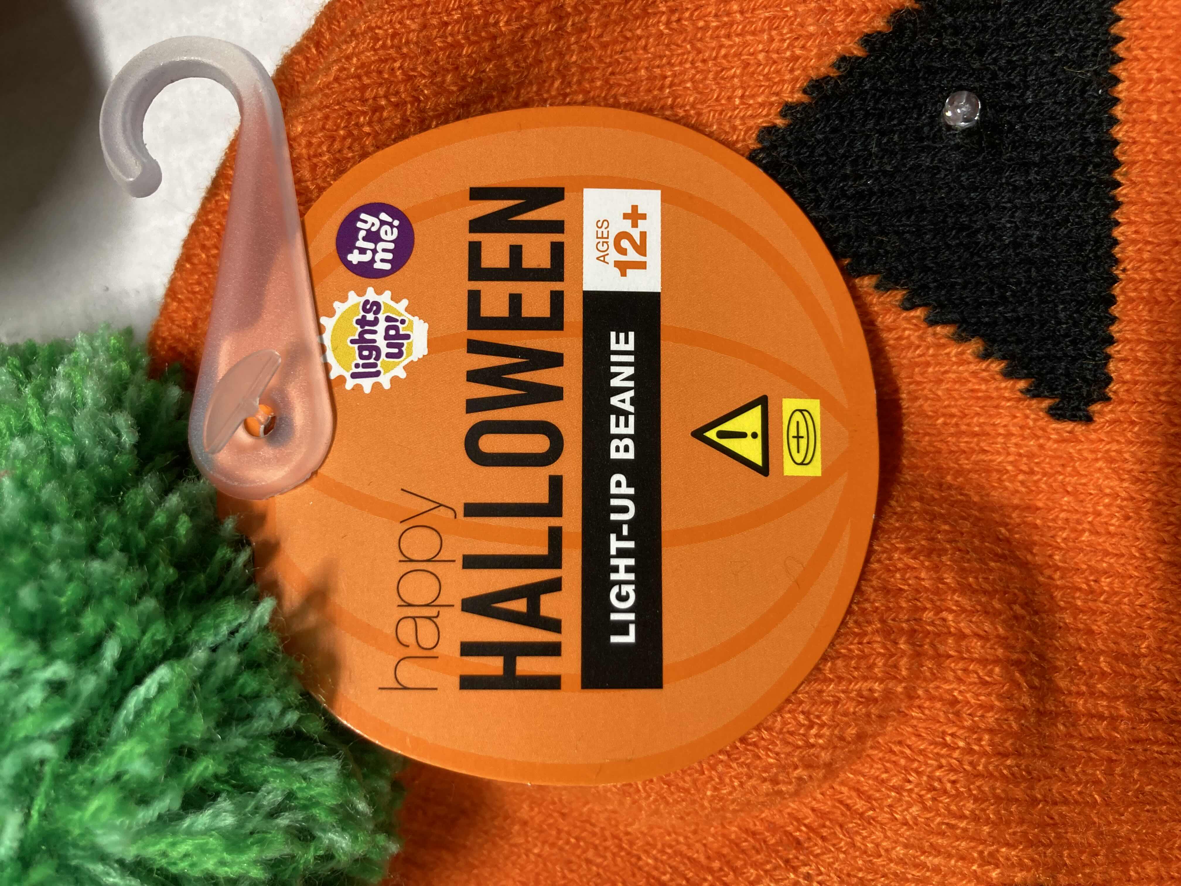 Photo 3 of NEW HAPPY HALLOWEEN LIGHT-UP BEANIES (10), SOCKS (13) & GLOVES (3) SET