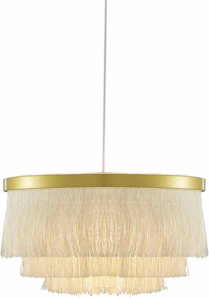 Photo 1 of NEW SAINMAA NORDIC ROMANTIC CREATIVE MODERN 3 TIER WHITE TASSEL GOLD FINISH CEILING PENDANT LIGHT