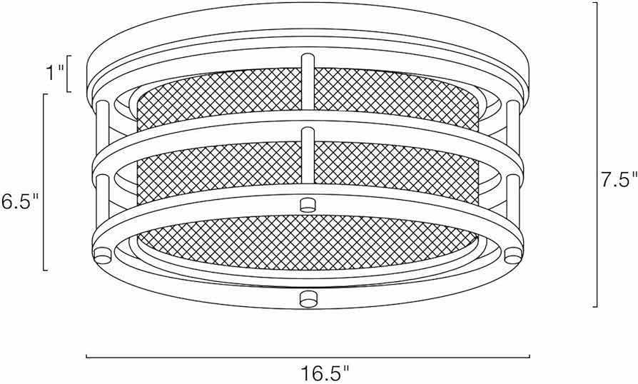 Photo 3 of NEW KIRA HOME LIMERICK FARMHOUSE BLEACHED OAK WOOD GALVANIZED STEEL FINISH WIRE CAGE DESIGN 4 LIGHT FLUSH MOUNT CEILING LIGHT MODEL RV-CF6214-4-GV+WBO