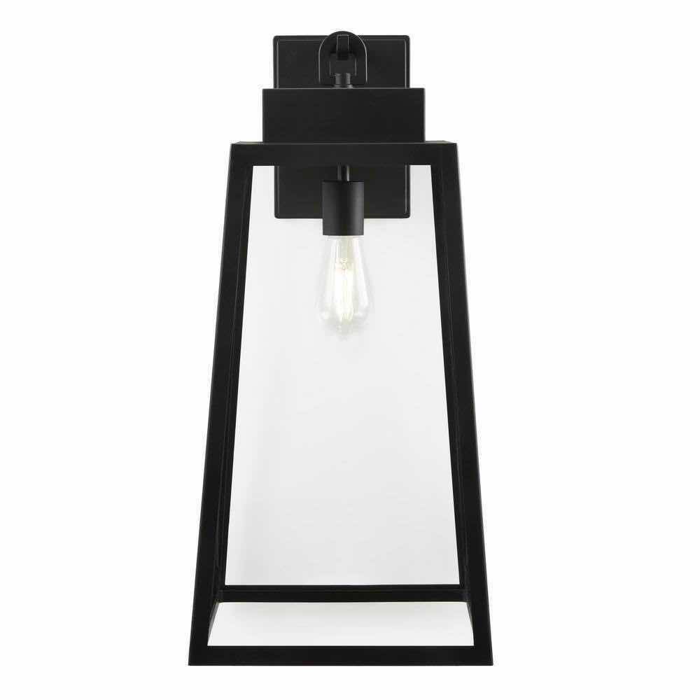 Photo 2 of NEW HAMPTON BAY EXTRA LARGE BLACK TAPERED LANTERN WALL LIGHT MODEL W2205-41