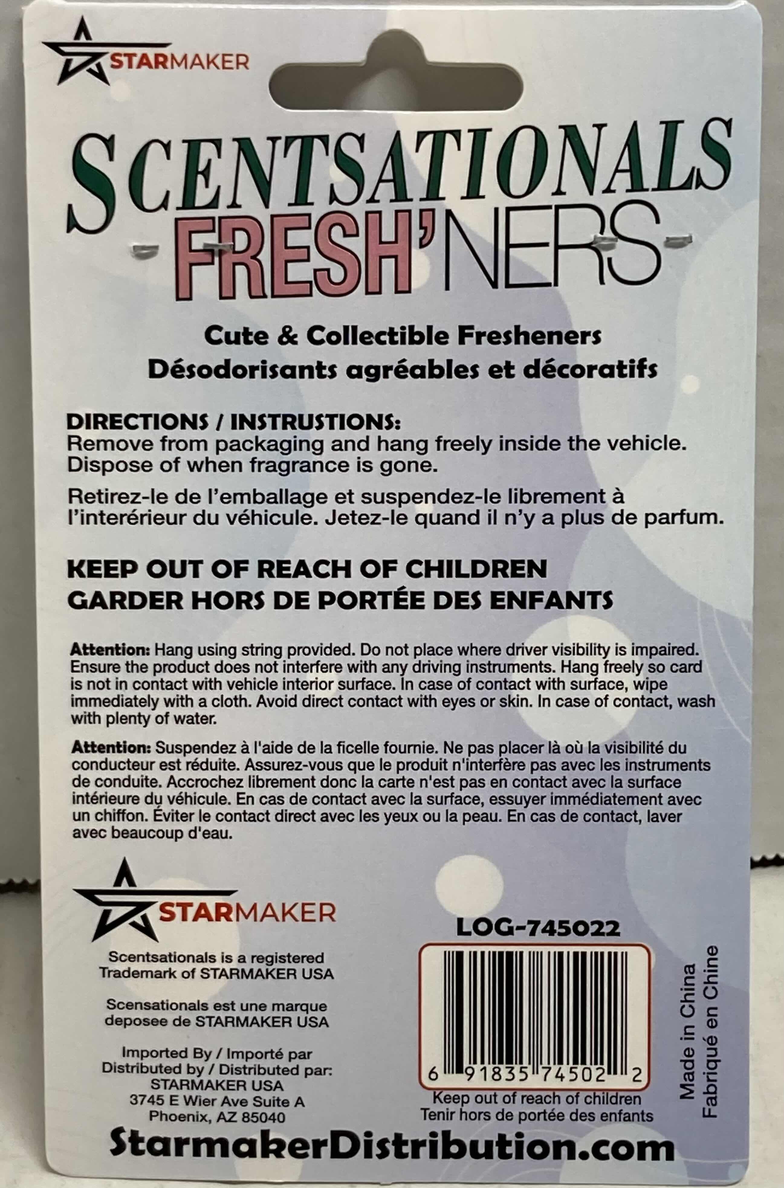 Photo 5 of NEW STARMAKER SCENTSATIONALS FRESHNERS CUTE COLLECTIBLE CAR AIR FRESHENERS (9)