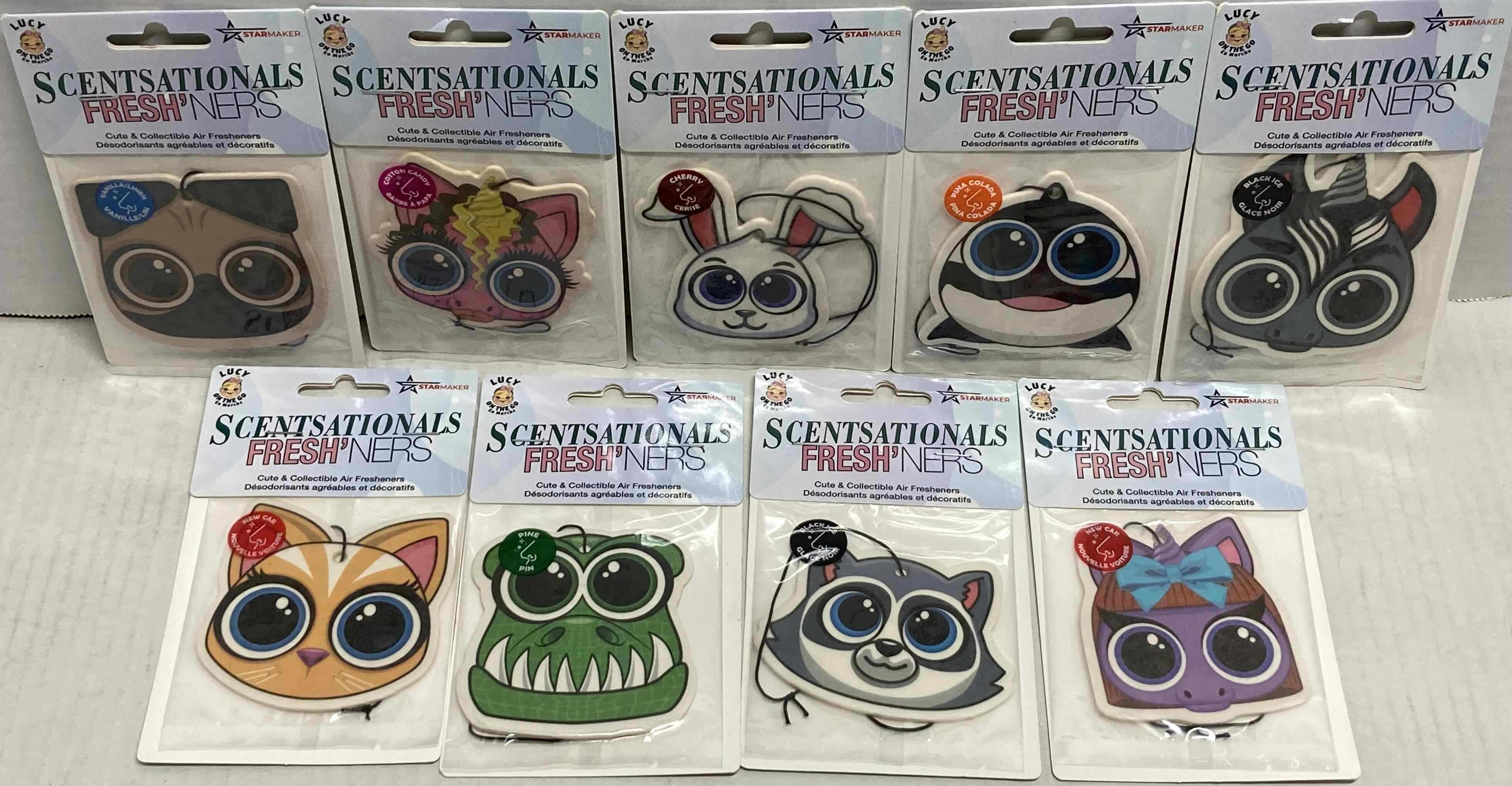 Photo 1 of NEW STARMAKER SCENTSATIONALS FRESHNERS CUTE COLLECTIBLE CAR AIR FRESHENERS (9)