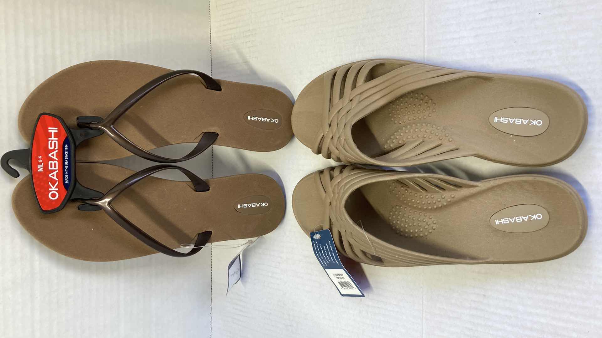 Photo 1 of NEW OKABASHI SANDALS & CROSS STRAP SANDALS MENS SIZE ML 9-10