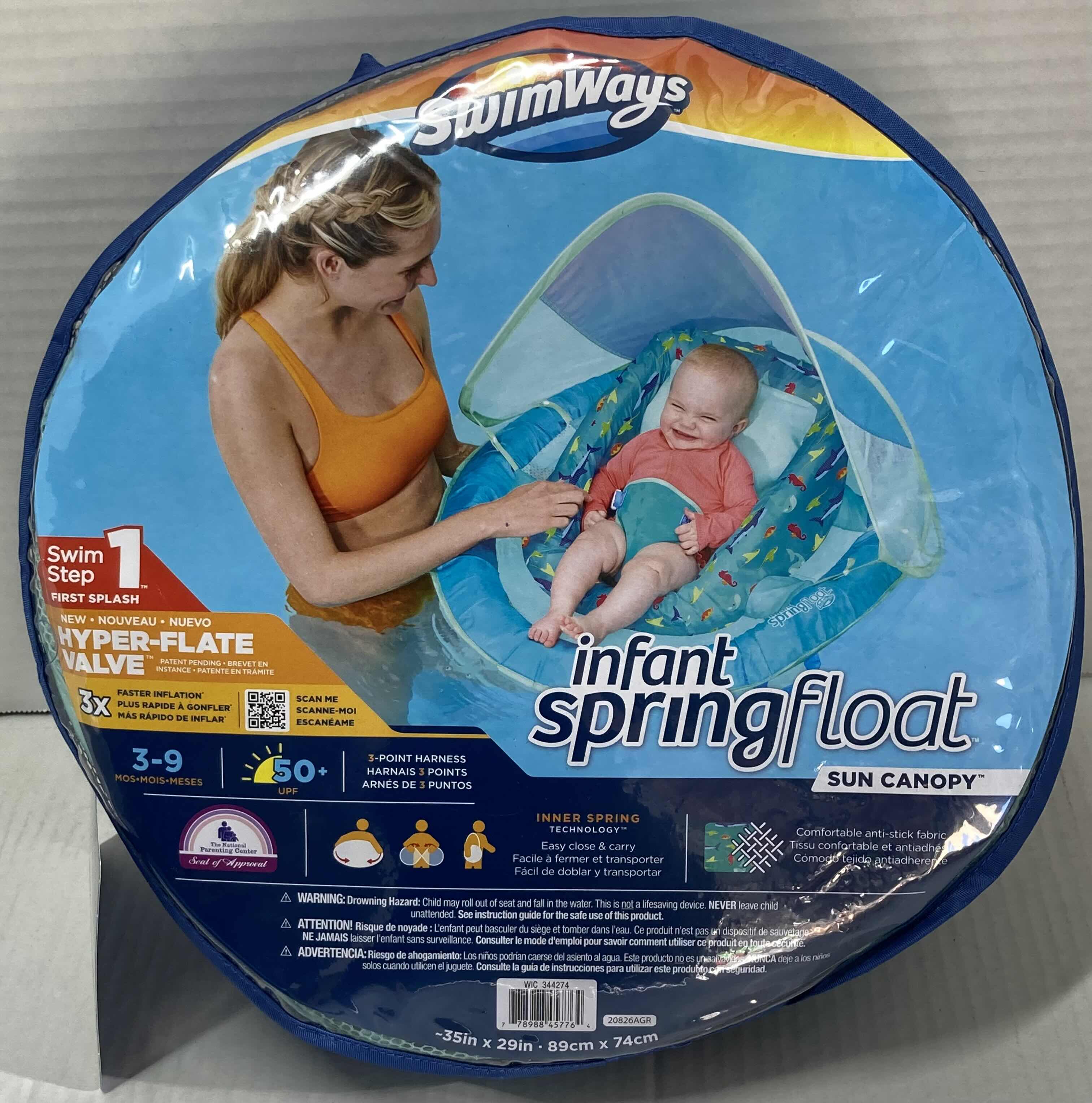 Photo 1 of NEW SWIM WAYS SUN CANOPY INFANT SPRING FLOAT