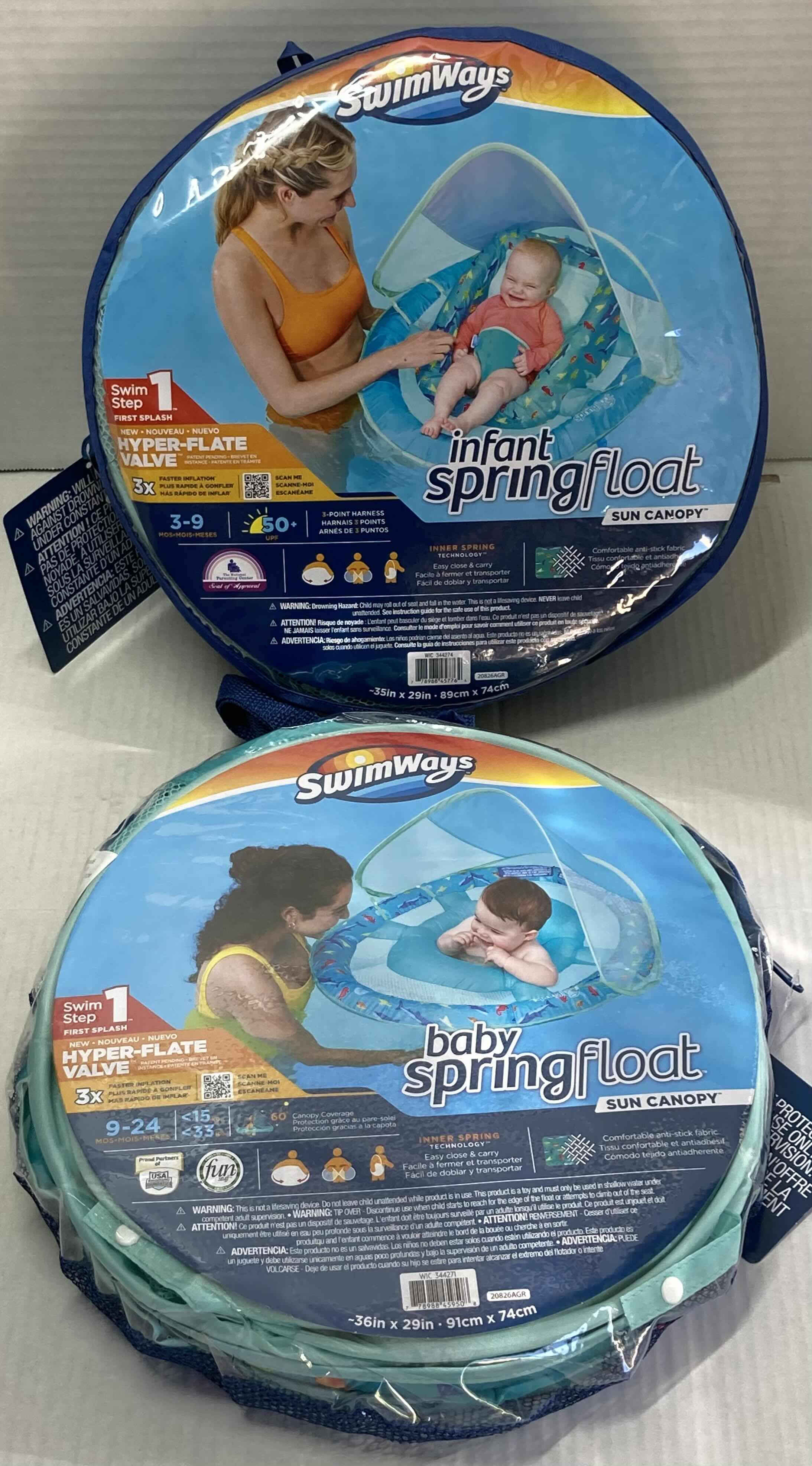 Photo 1 of NEW SWIM WAYS SUN CANOPY INFANT SPRING FLOAT (2)