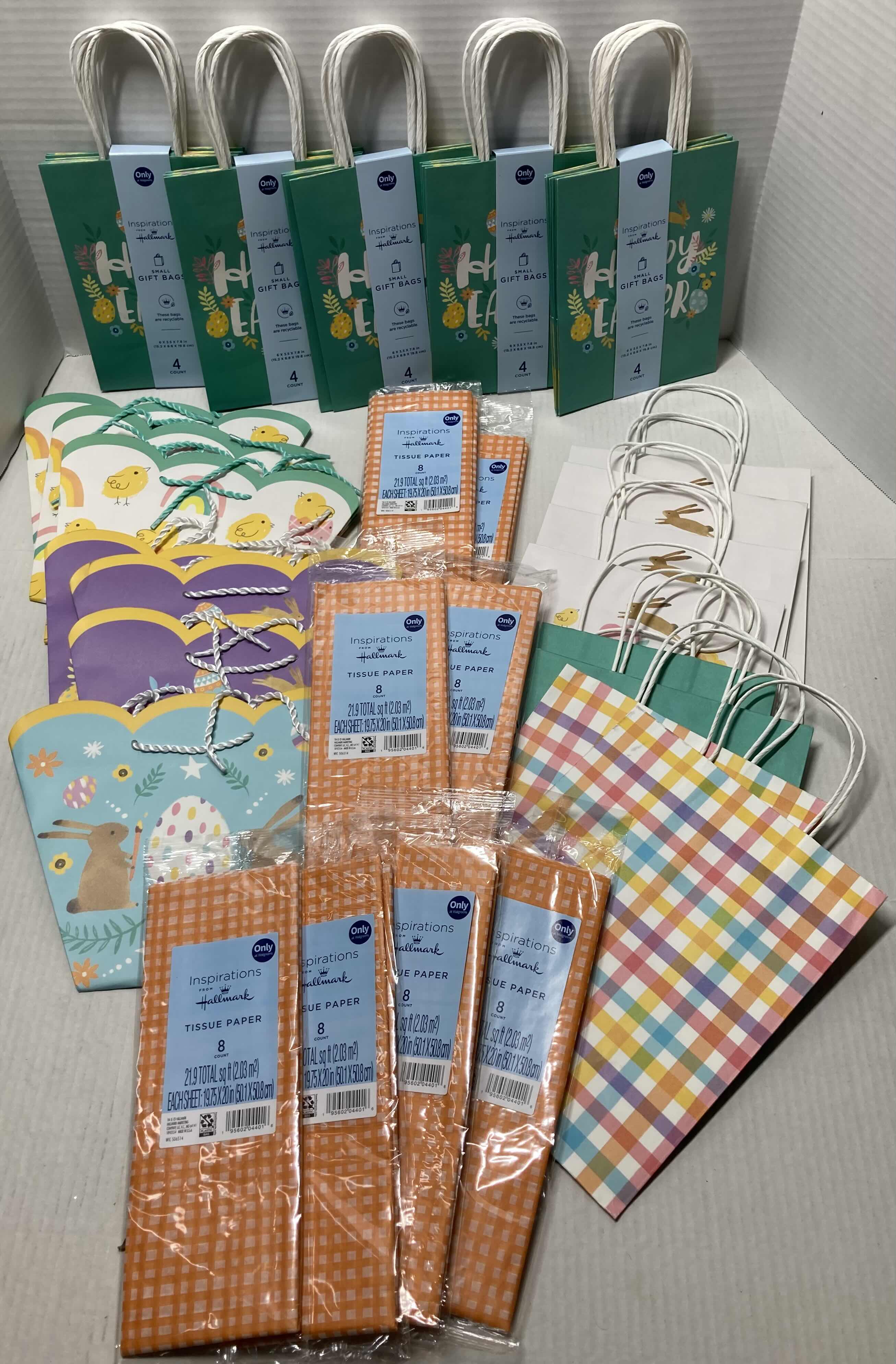 Photo 1 of NEW HALLMARK HAPPY EASTER SMALL GIFT BAGS (20) & TISSUE PAPER (8)