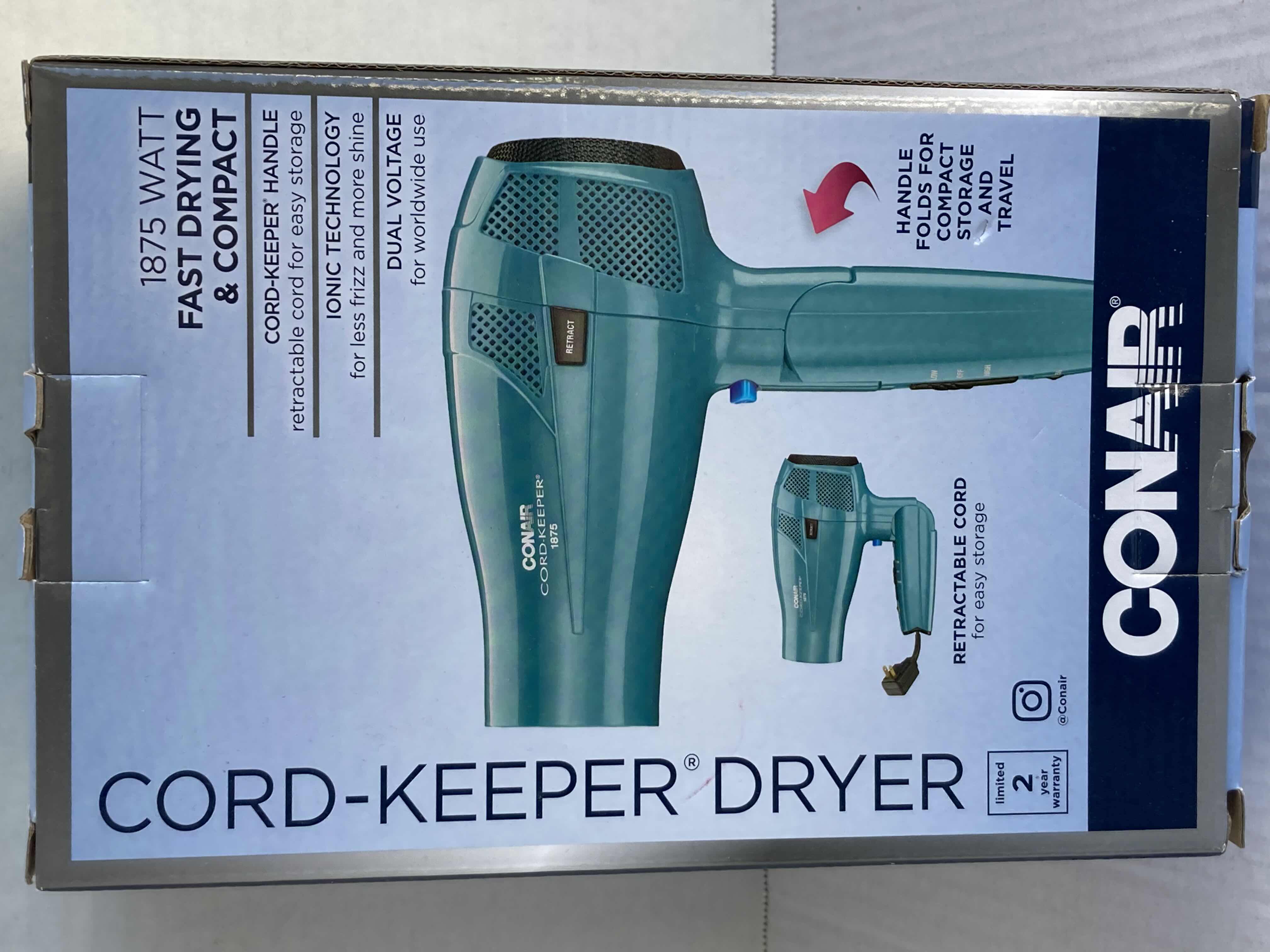 Photo 2 of NEW CONAIR CORD KEEPER HAIR DRYER & CONAIR DOUBLE CERAMIC FLAT IRON