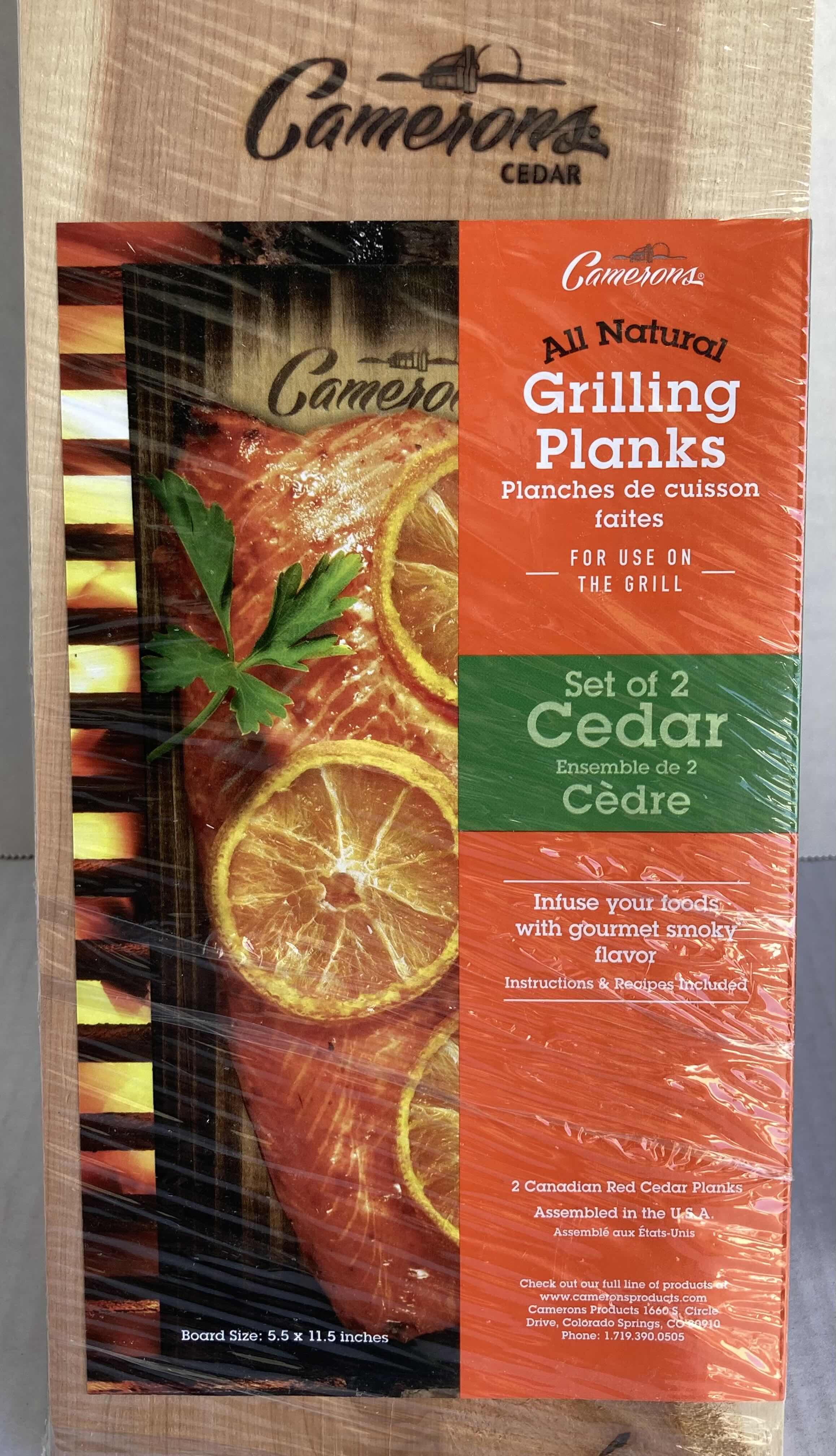 Photo 2 of NEW CAMERONS ALL NATURAL GRILLING CEDAR PLANKS 2PACK (4)