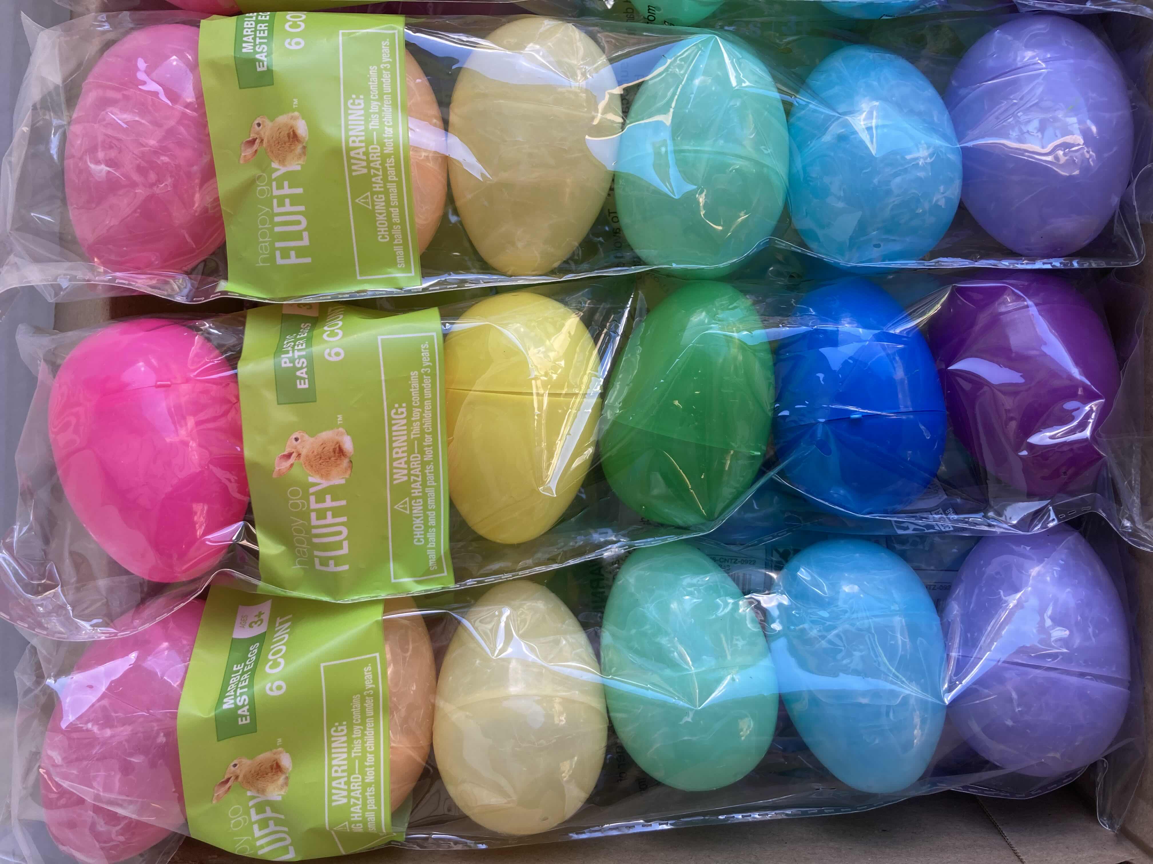 Photo 2 of NEW HAPPY GO FLUFFY PLASTIC EASTER EGGS 6PACK (34 PER CASE)