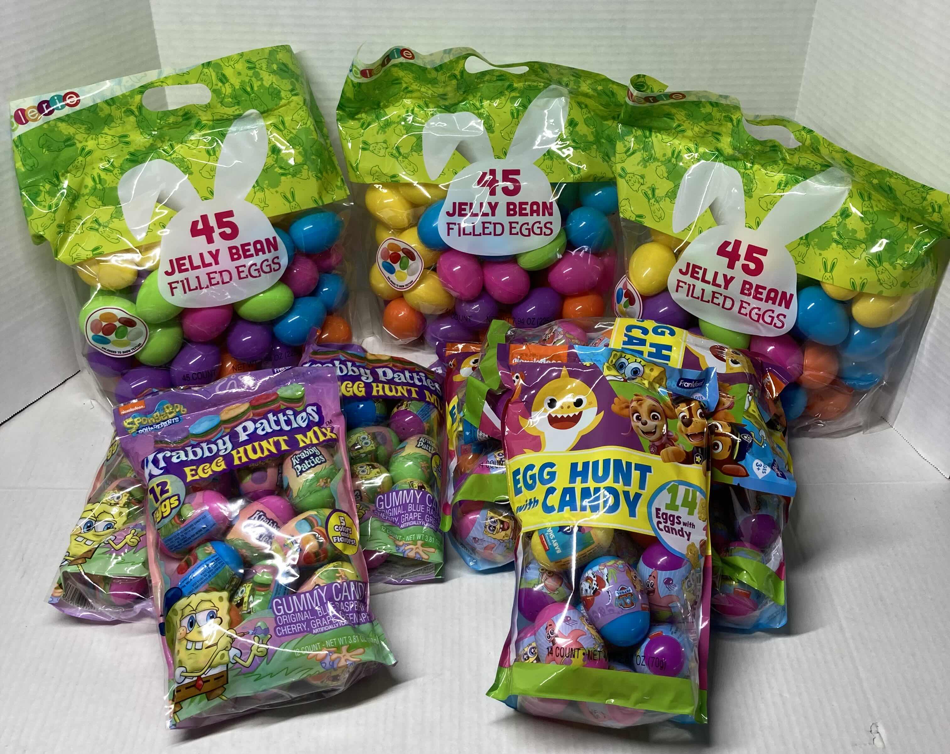 Photo 1 of NEW CANDY FILLED PLASTIC EASTER EGG SETS (3 TYPES OF CANDY FILLED EGGS) (10)