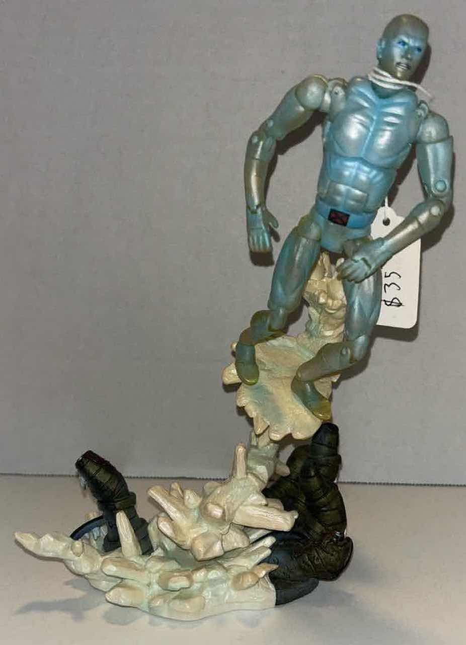 Photo 1 of 2004 TOY BIZ MARVEL LEGENDS SERIES VIII 8.75” ICEMAN ACTION FIGURE & BASE