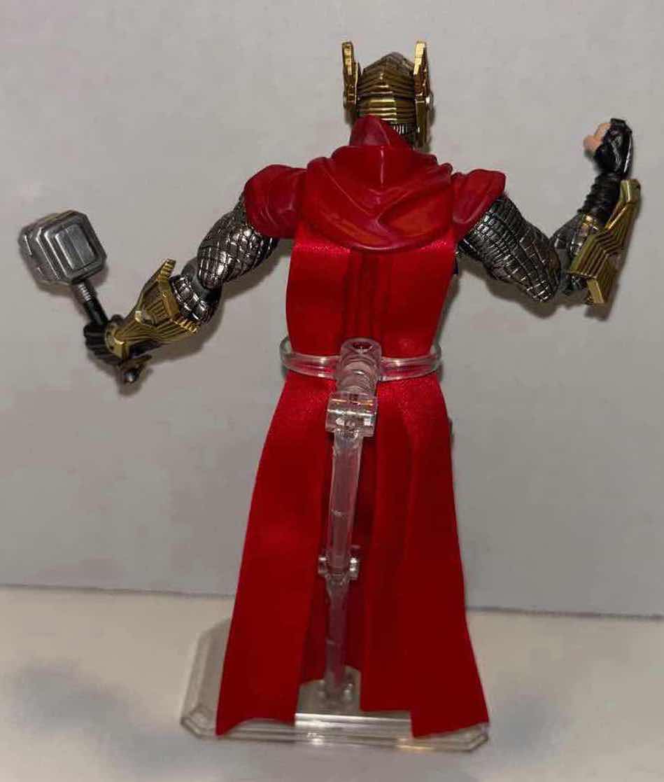 Photo 4 of  (DISPLAY MODEL) SQUARE ENIX MARVEL UNIVERSE VARIANT BRING ARTS DESIGNED BY TETSUYA NOMURA “THOR” 8” ACTION FIGURE W BASE STAND & ALL ACCESSORIES