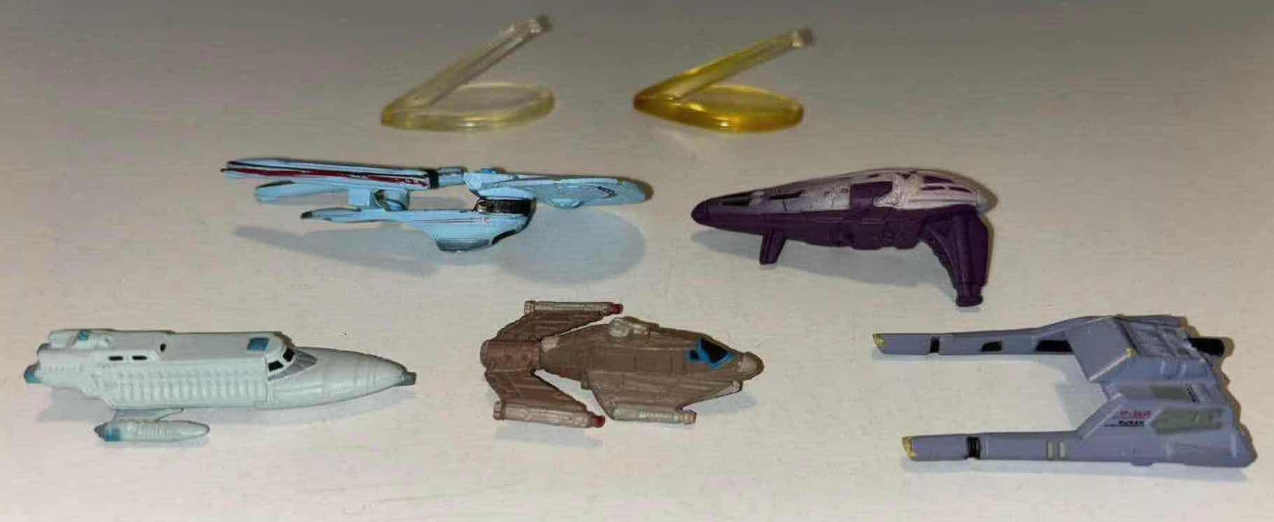 Photo 2 of MICRO MACHINES SPACE STAR TREK 5 MICRO FIGURES W 2 STANDS (1993,1994,1995,1996,1999)