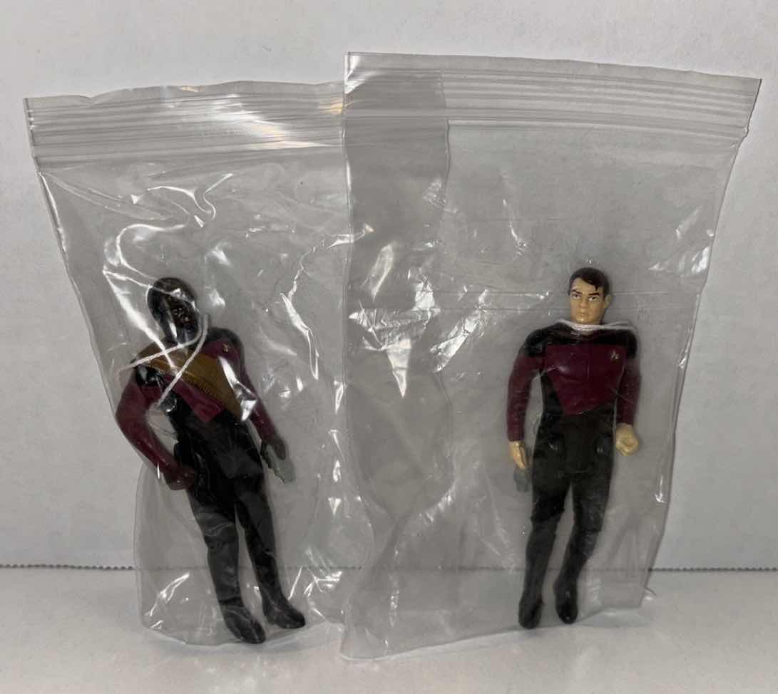 Photo 3 of 1988 GALOOB STAR TREK 4” ACTION FIGURES, LIEUTENANT WORF & COMMANDER WILLIAM RIKER (2)