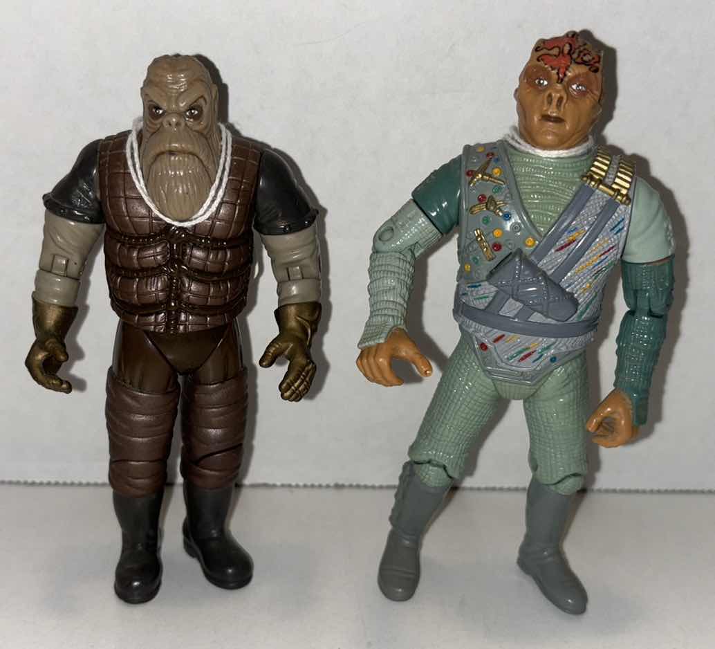 Photo 1 of 1993/1994 PLAYMATES TOYS STAR TREK ALIEN 5” ACTION FIGURES, DEEP SPACE NINE “MORN” & THE NEXT GENERATION “CAPTAIN DATHON” (2)