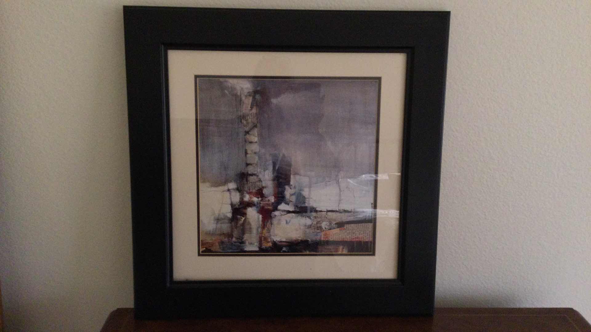 Photo 1 of FRAMED ABSTRACT ARTWORK 23.5” X 23.5”