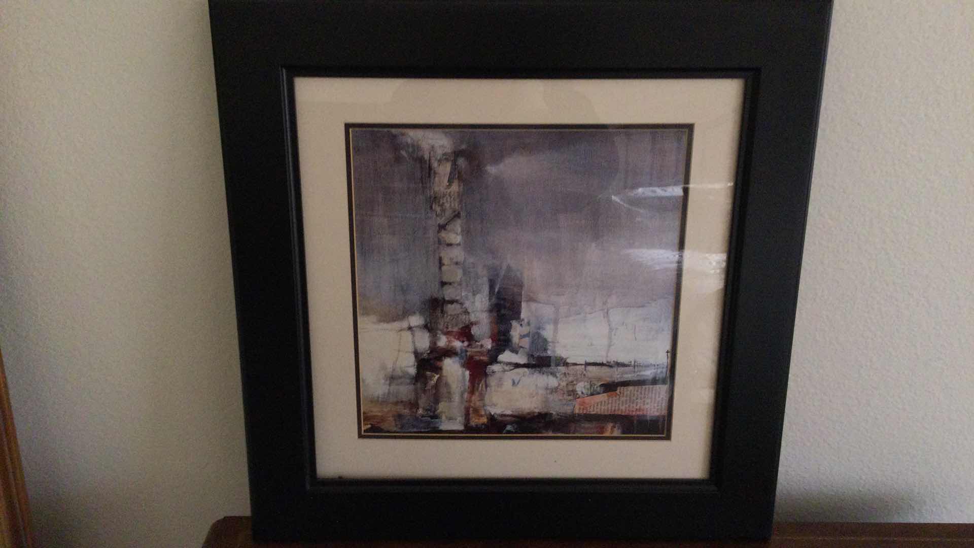 Photo 2 of FRAMED ABSTRACT ARTWORK 23.5” X 23.5”