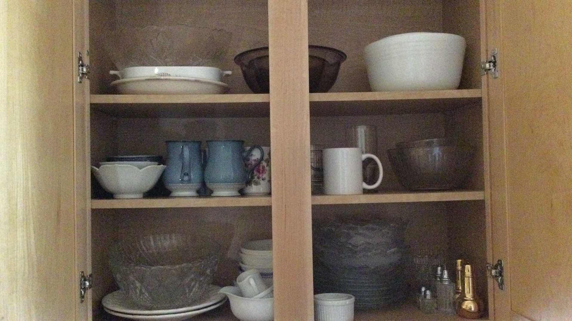 Photo 1 of CONTENTS IN KITCHEN CUPBOARD: DISH & SERVEWARE