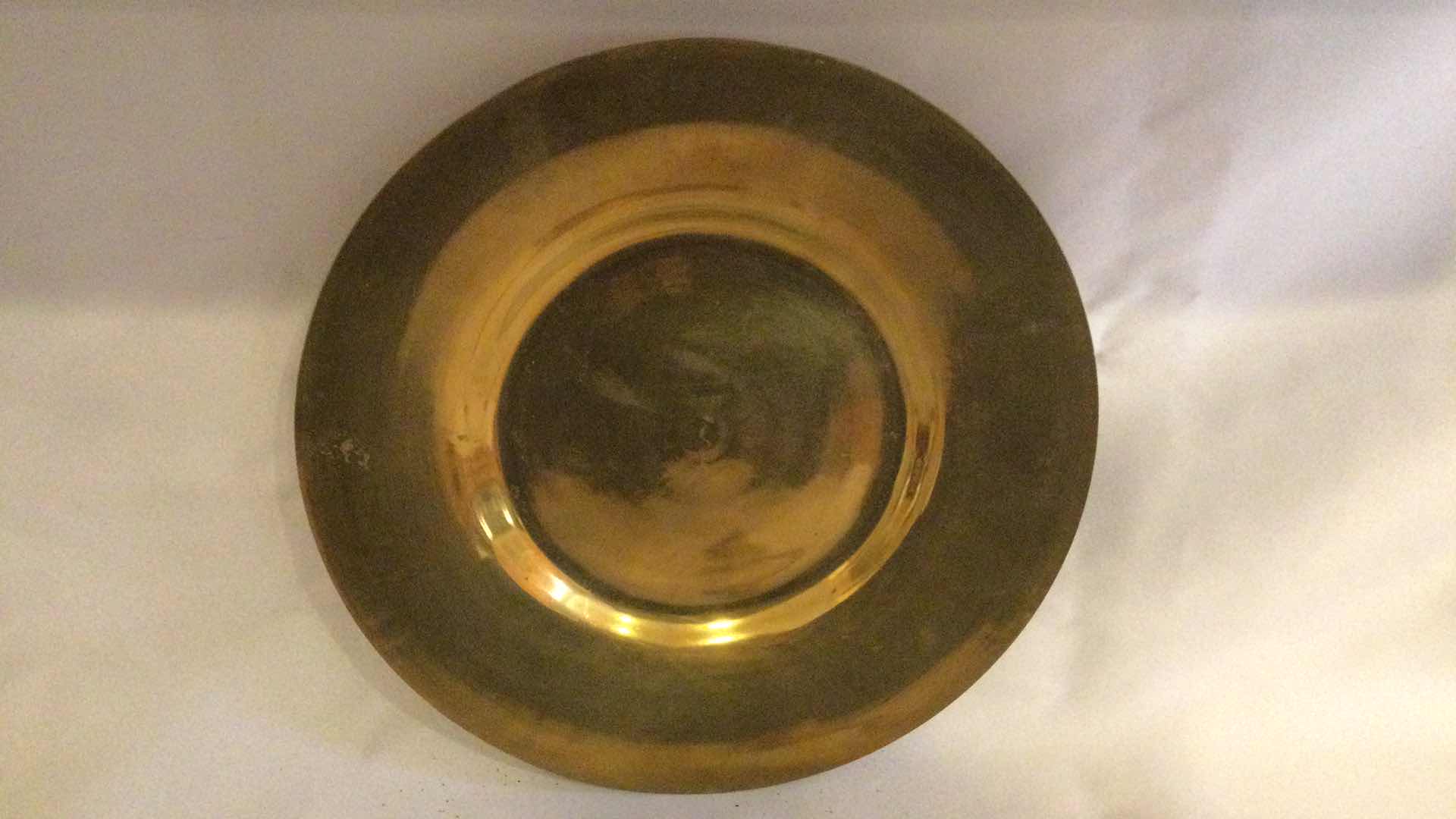 Photo 4 of BRASS 11.5” PLATE W/ JAR CANDLES (3) & SNUFFER