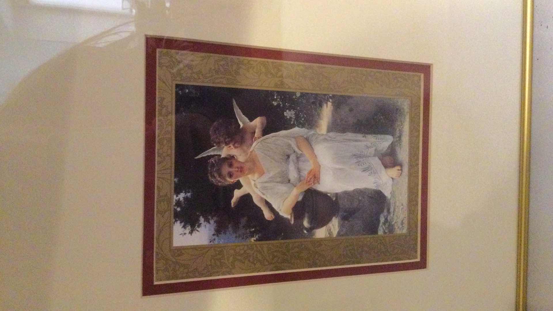 Photo 3 of GOLD FRAMED ANGEL ARTWORKS (2) 11” X 14”