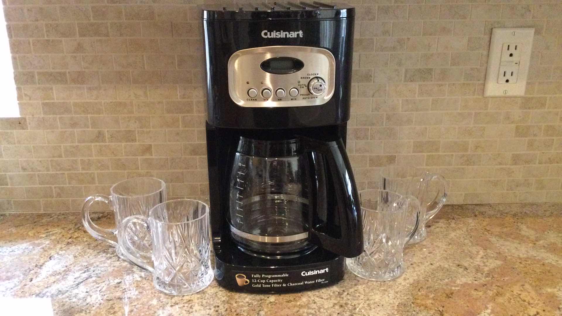 Photo 1 of CUISINART DCC-1100 SERIES 12-CUP PROGRAMMABLE COFFEEMAKER W/ CUT GLASS MUGS