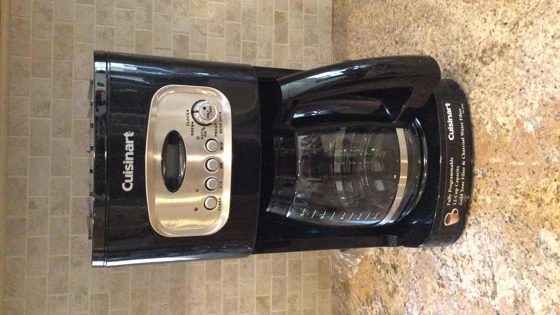 Photo 2 of CUISINART DCC-1100 SERIES 12-CUP PROGRAMMABLE COFFEEMAKER W/ CUT GLASS MUGS