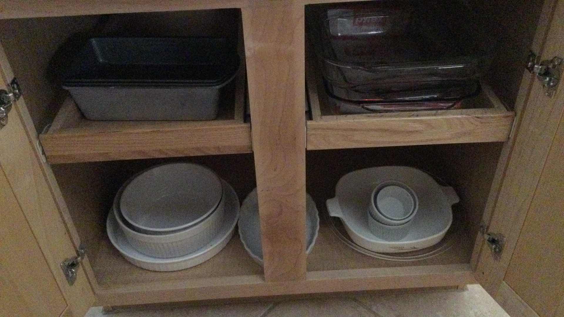 Photo 1 of CONTENTS IN KITCHEN CUPBOARD, BAKE WARE
