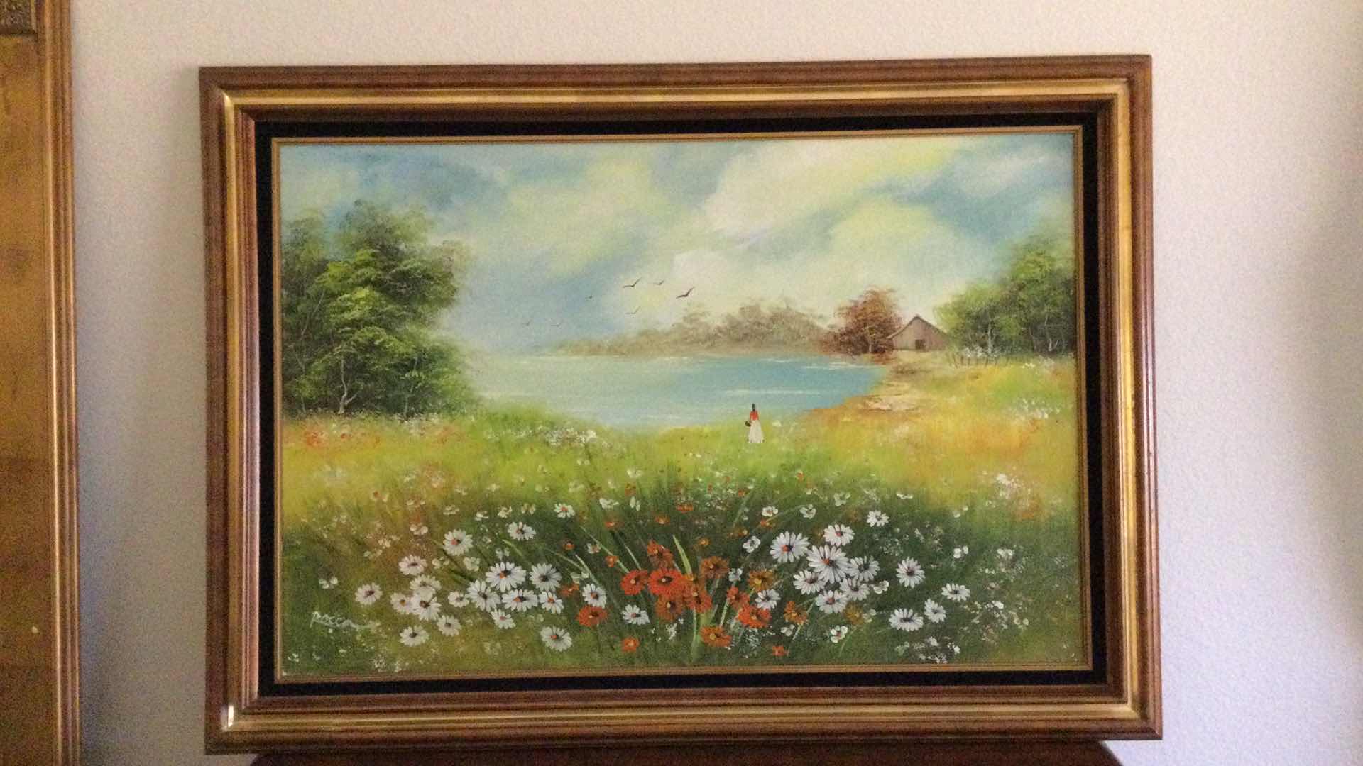 Photo 1 of FRAMED ARTIST SIGNED PAINTING ON CANVAS 42” X 31”