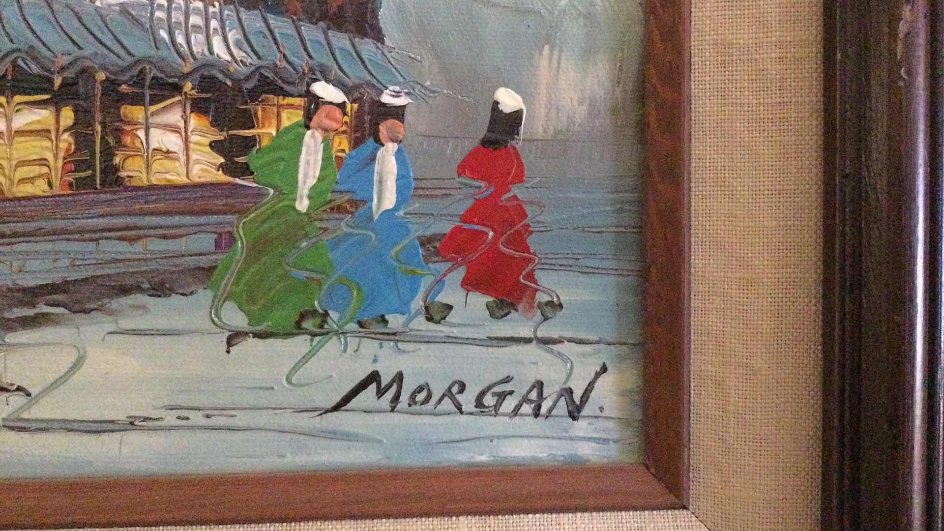 Photo 3 of FRAMED ARTIST SIGNED “MORGAN” PAINTING ON CANVAS 18” X 16”