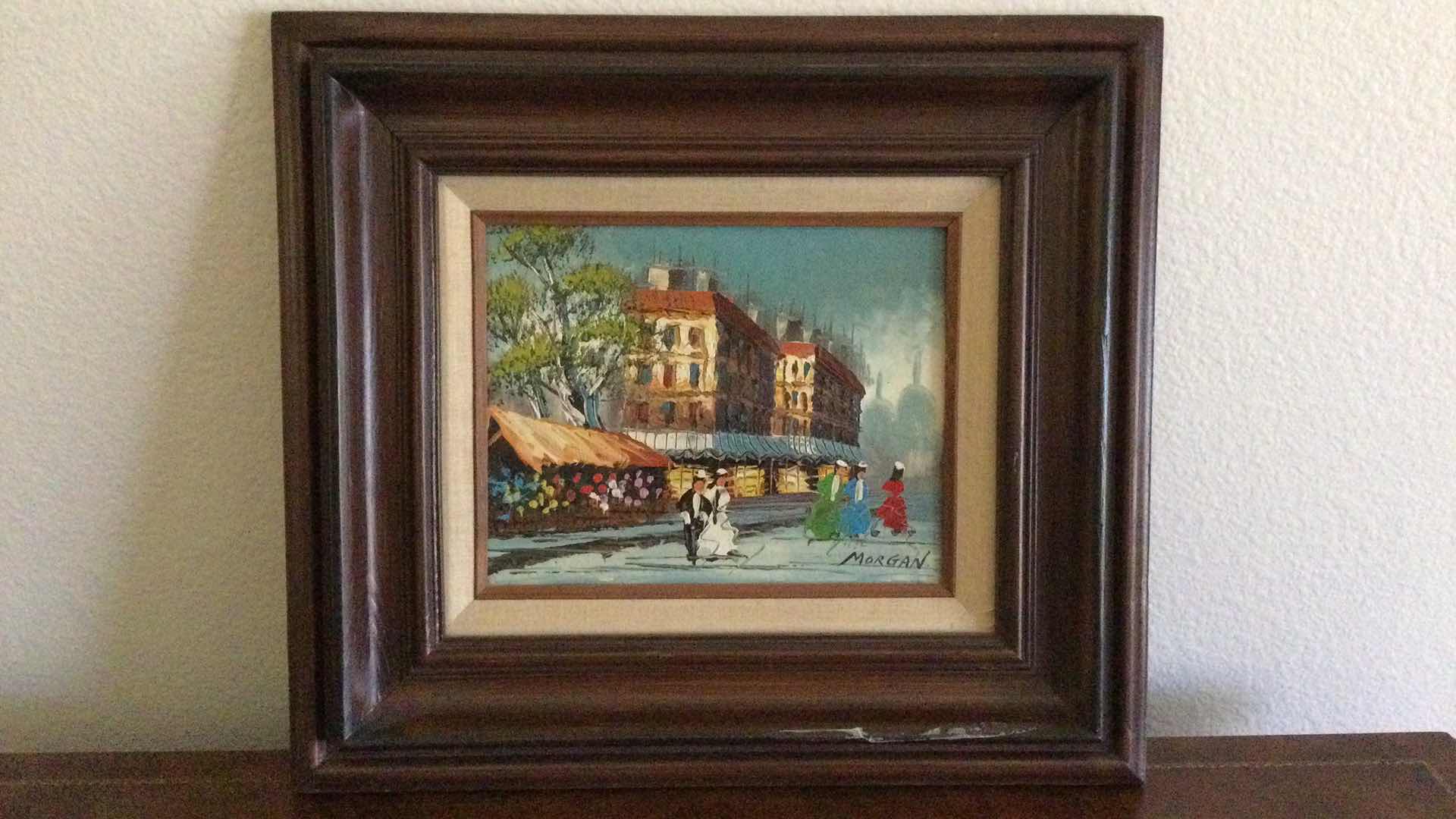Photo 1 of FRAMED ARTIST SIGNED “MORGAN” PAINTING ON CANVAS 18” X 16”
